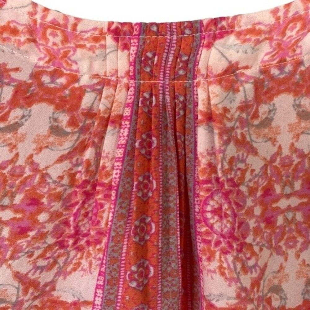Violet + Claire Tunic Floral Sleeveless V-Neck Tie Front Cottagecore Boho Blouse - Picture 5 of 11